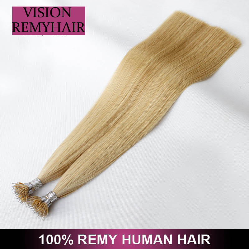 100% Remy I -Tip With Italian Keratin Nano Ring Hair Extension