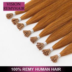 Prebonded Italian Keratin Fusion Hair Raw Virgin Cuticle i Tip Raw Virgin Hair 
