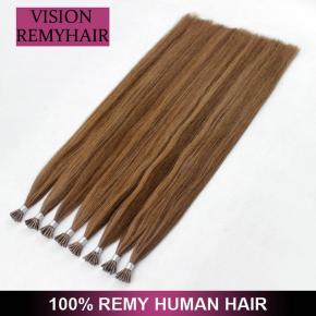 Piano color Double Drawn Brazilian Virgin Prebonded I Tip Hair 