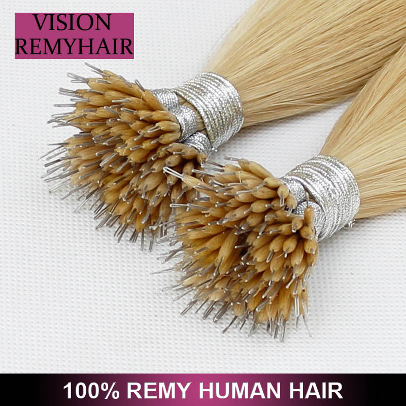 Highest Quality 100% Remy I -Tip With Italian Keratin Nano Ring Hair Extension