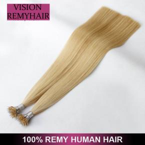 Real remy hair  Fusion Nano Ring Tip Hair Extension