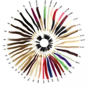 100% Human hair color ring/colour chart